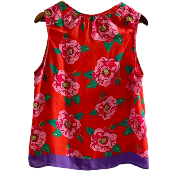 Women’s Violet + Claire Sleeveless Floral Blouse Size L - Picture 2 of 4